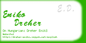 eniko dreher business card